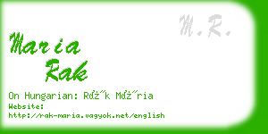 maria rak business card